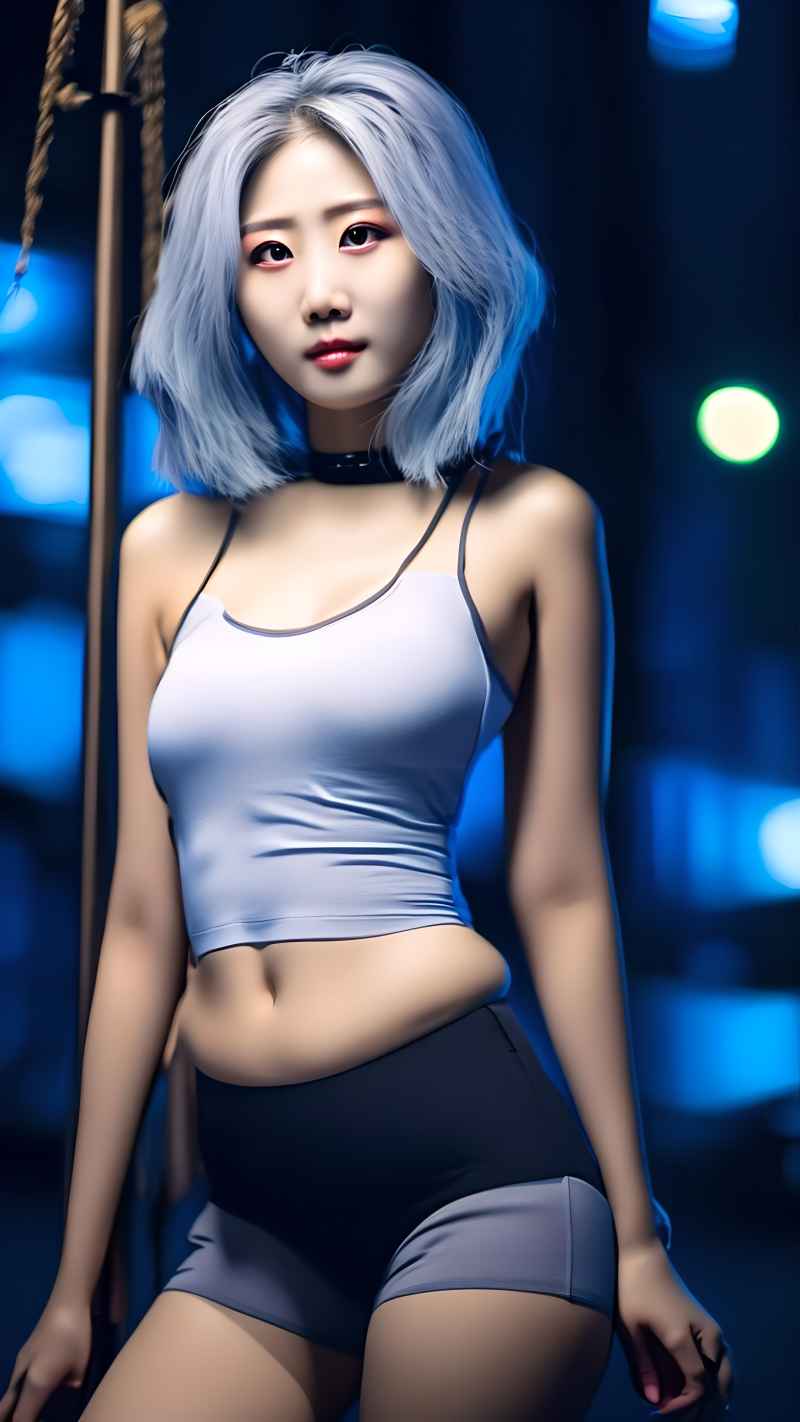 蓝色夜光时尚美女达人 28