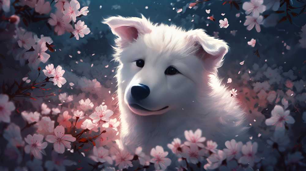 可爱萌宠狗小花花