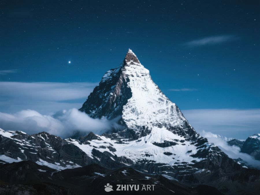 夜空下的雪山之巅 393