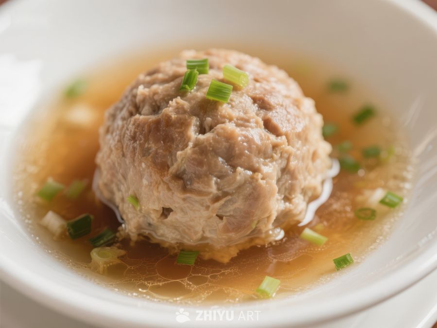 清汤肉丸，点缀葱花 723