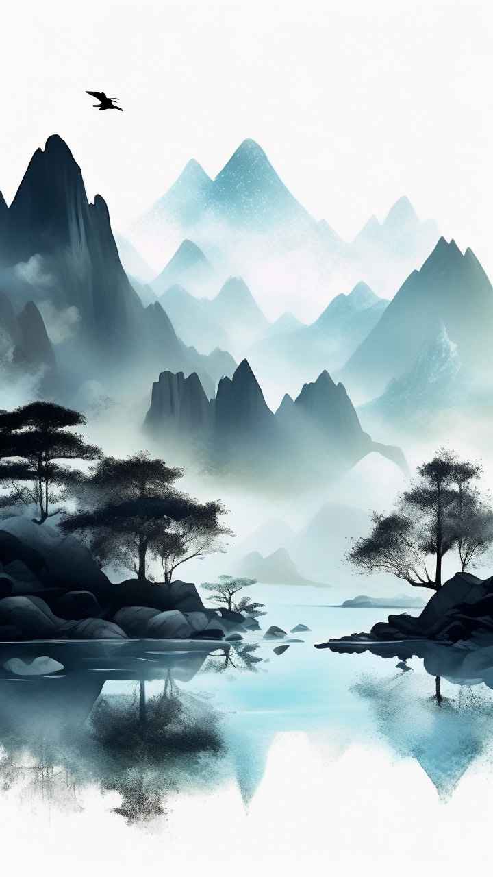 山水画国风背景 105