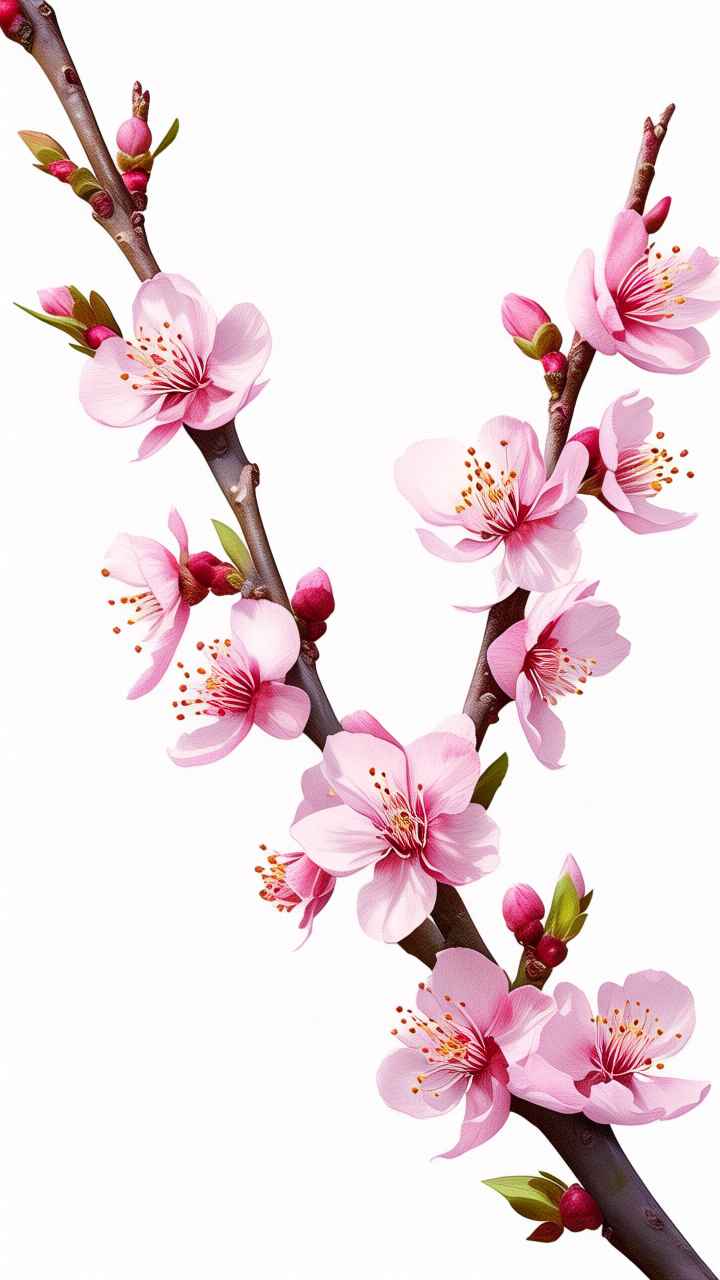 春季桃花元素插画 25