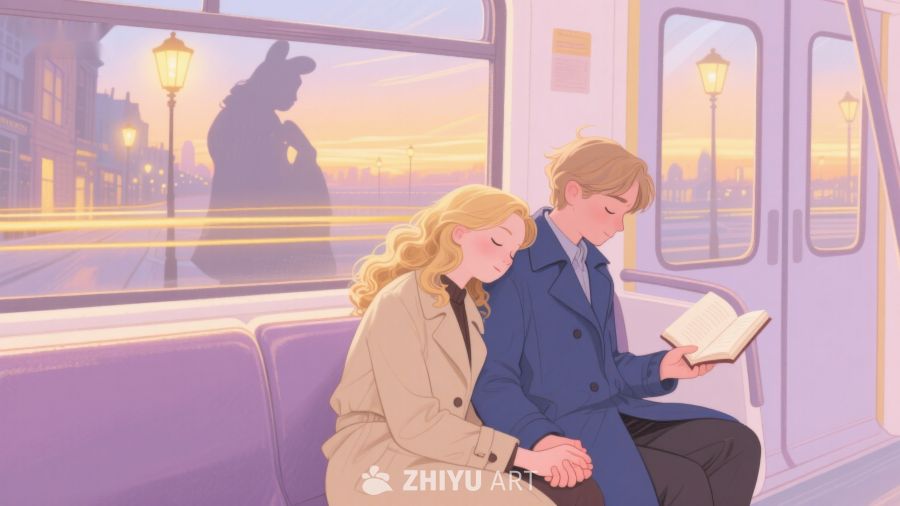 车厢内的温馨阅读时光 11