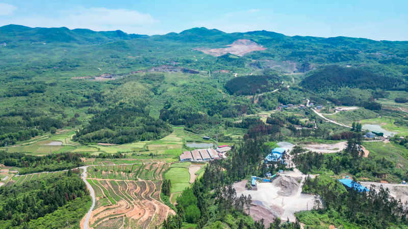 乡村田园农业种植农田航拍 