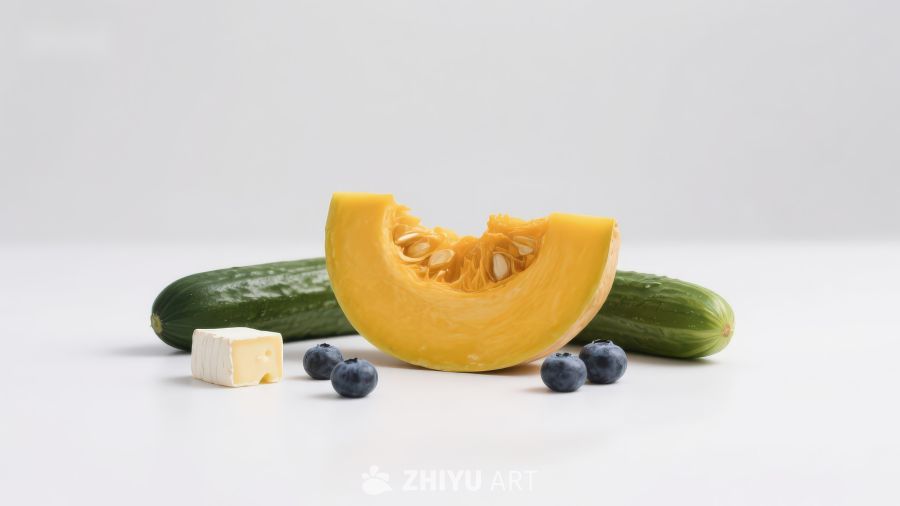 瓜果蔬菜与奶酪静物