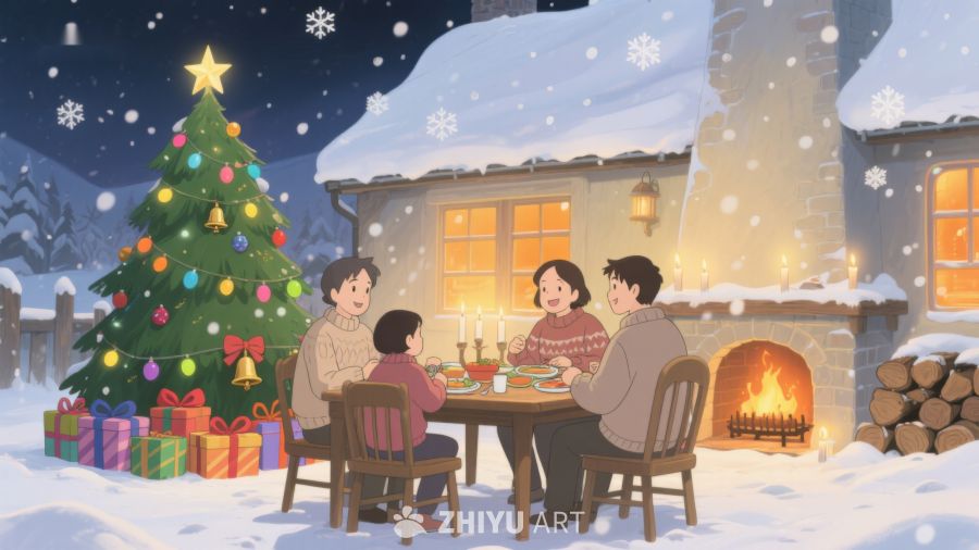 冬夜家庭温馨聚餐 52