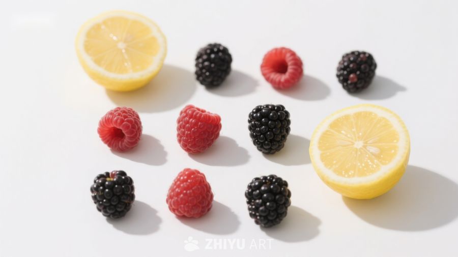 柠檬与浆果的清新组合