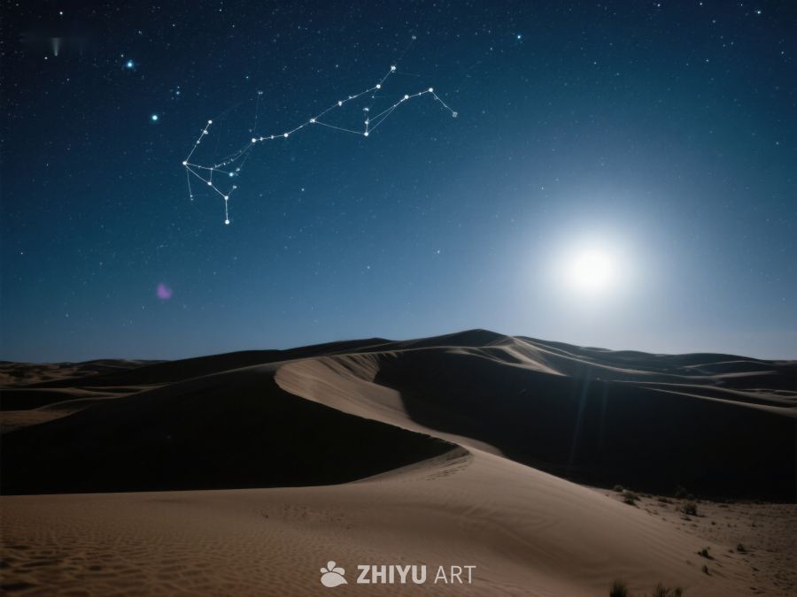 沙漠夜景与星空 100