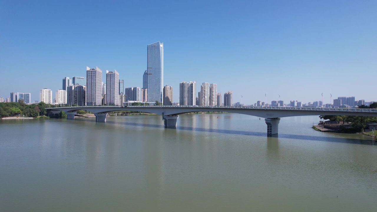 广东惠州合江大桥惠州大桥桥梁交通航拍 