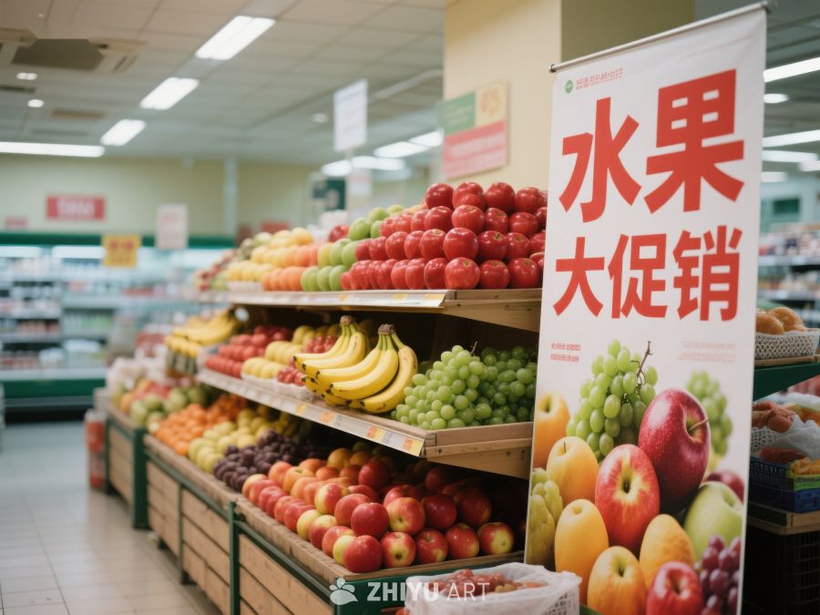 超市水果促销区展示 118