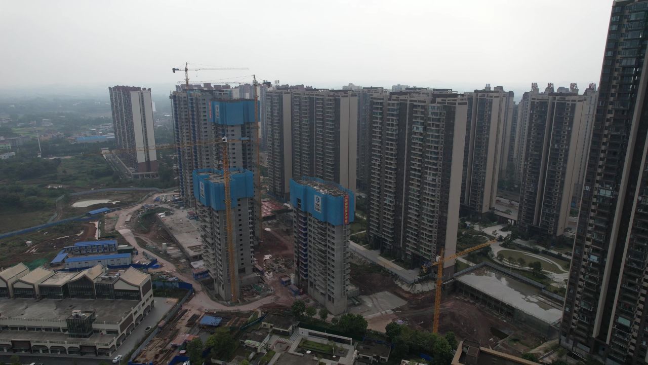 广西钦州城市风光城市建设航拍  
