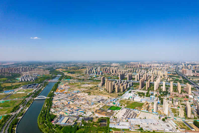 山东济南城市风光航拍