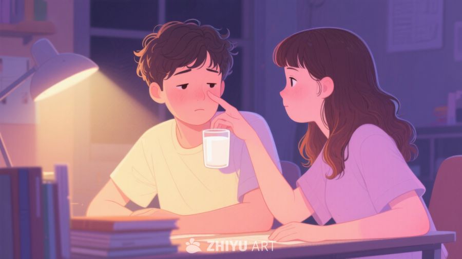 温馨夜晚，两人共读时光 507