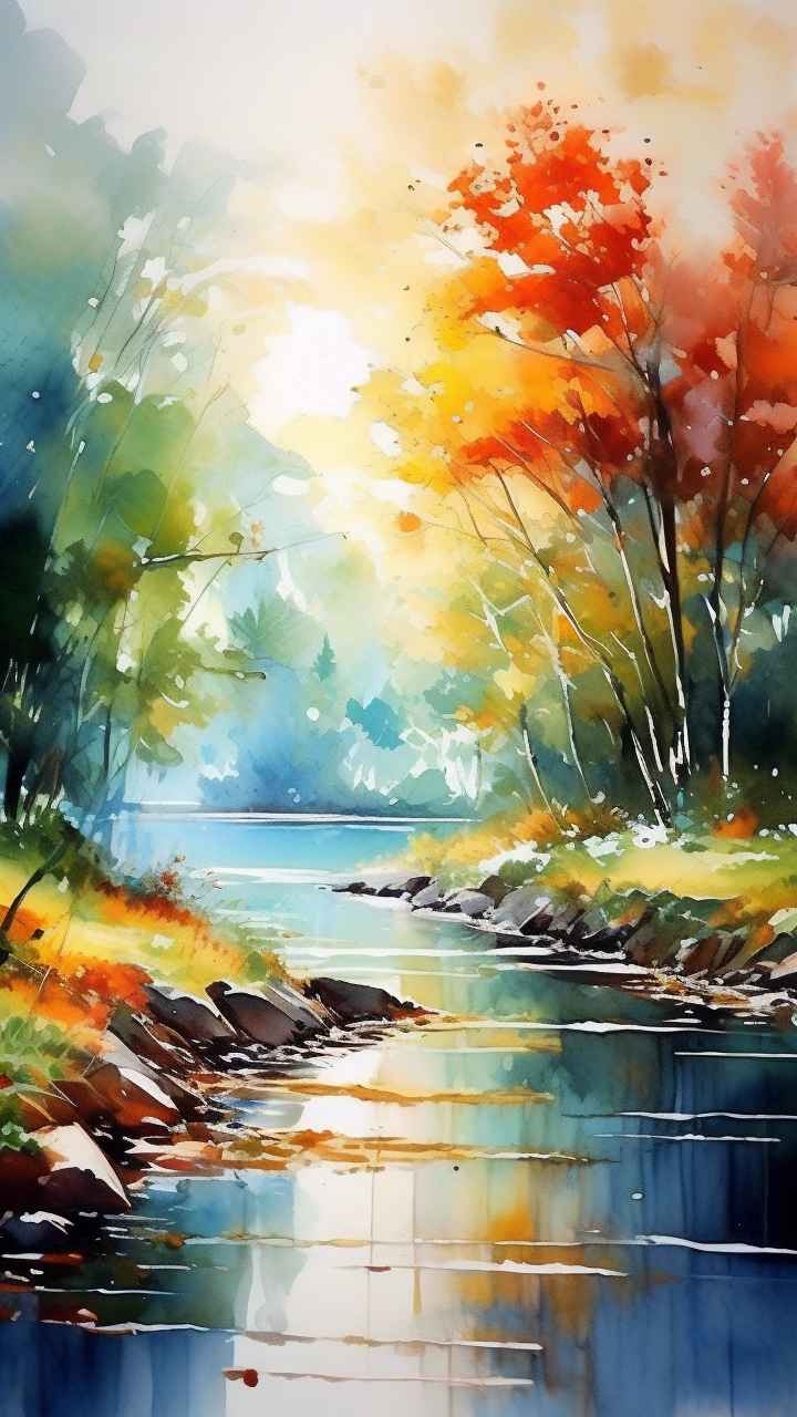 印象派插画莫奈风格