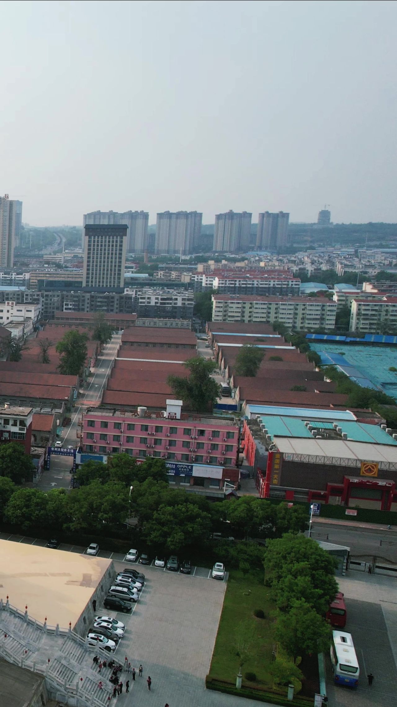 河南洛阳历史文化古建筑竖屏航拍 