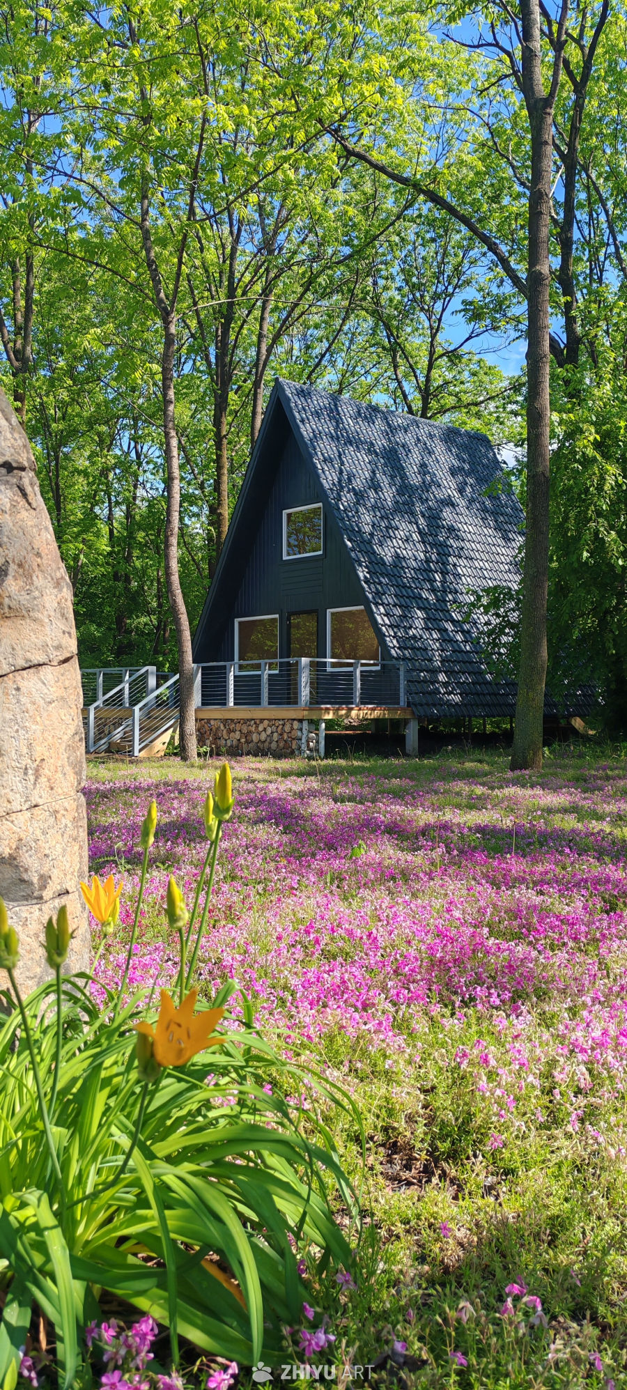 花海拥屋 林间春居