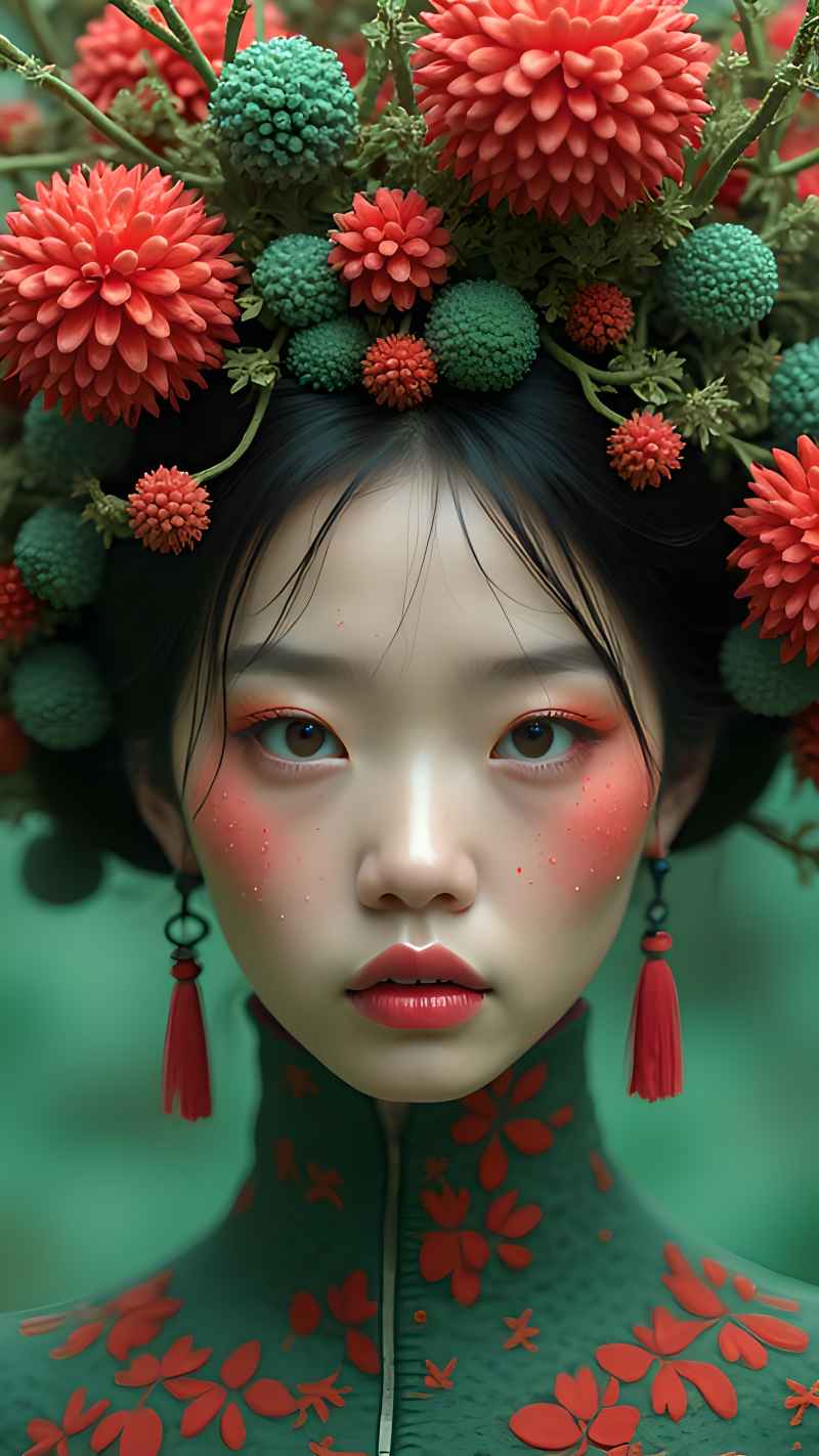 森林系列五颜六色古风艺术美女 112