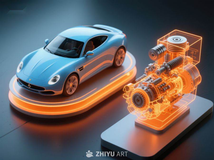 未来汽车与透明引擎展示 428