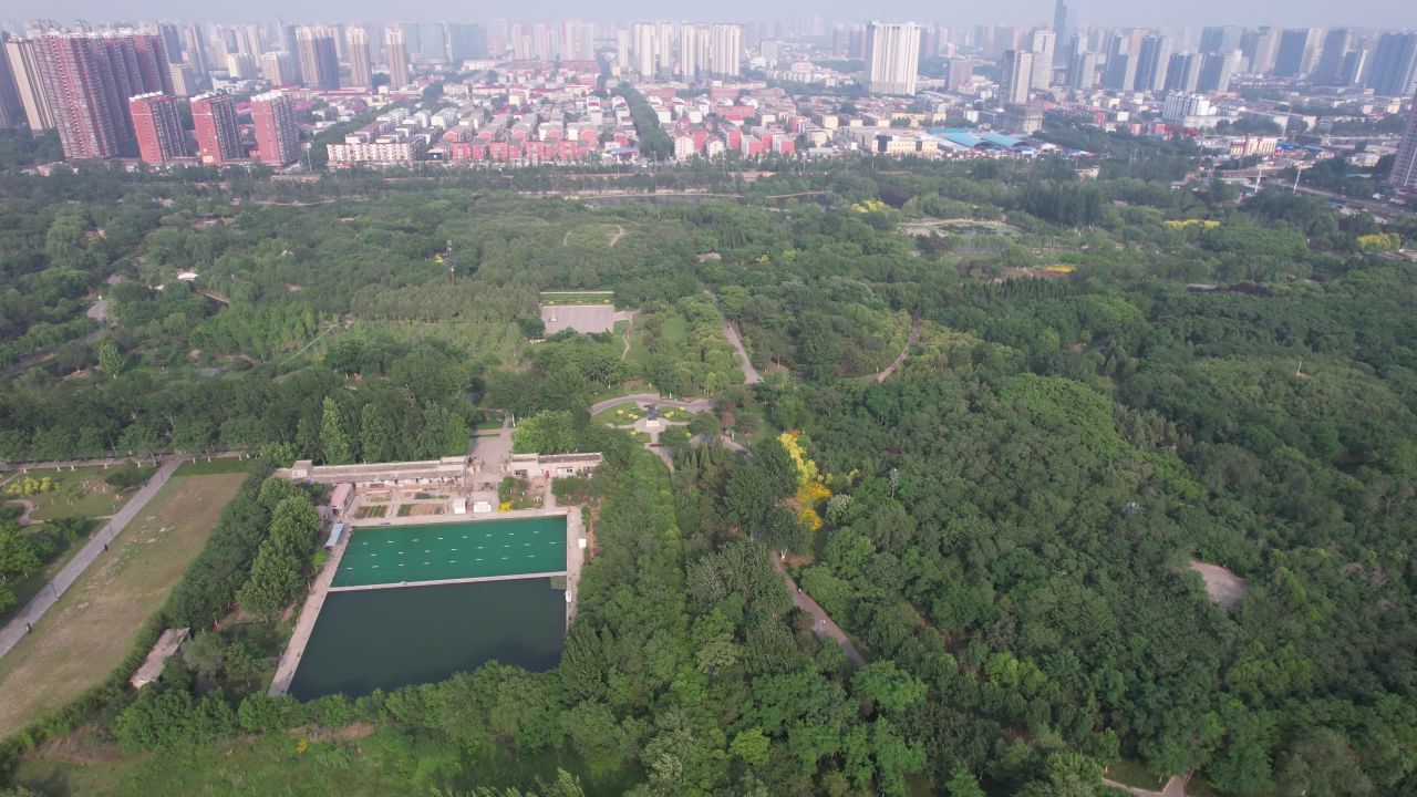  河北邯郸赵苑公园4A景区航拍