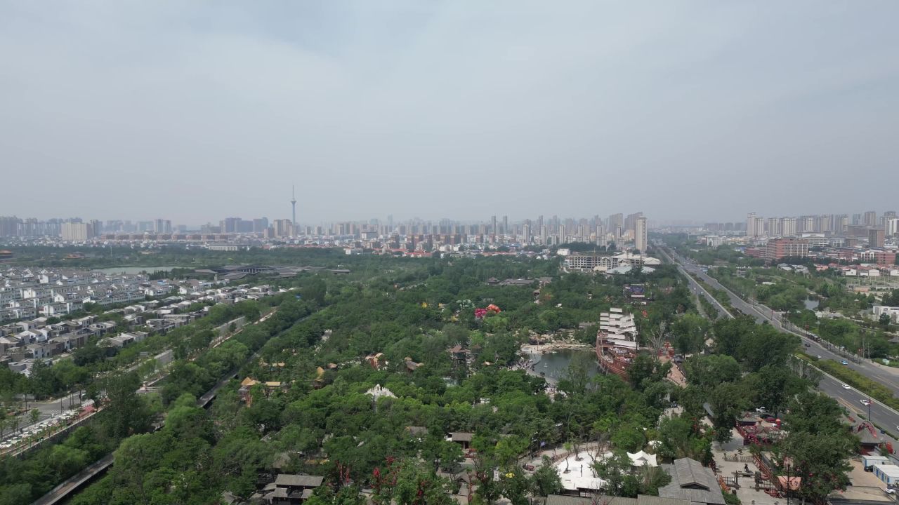 河南开封万岁山4A景区航拍