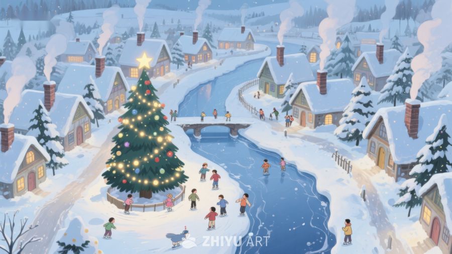 冬日小镇的圣诞夜 22