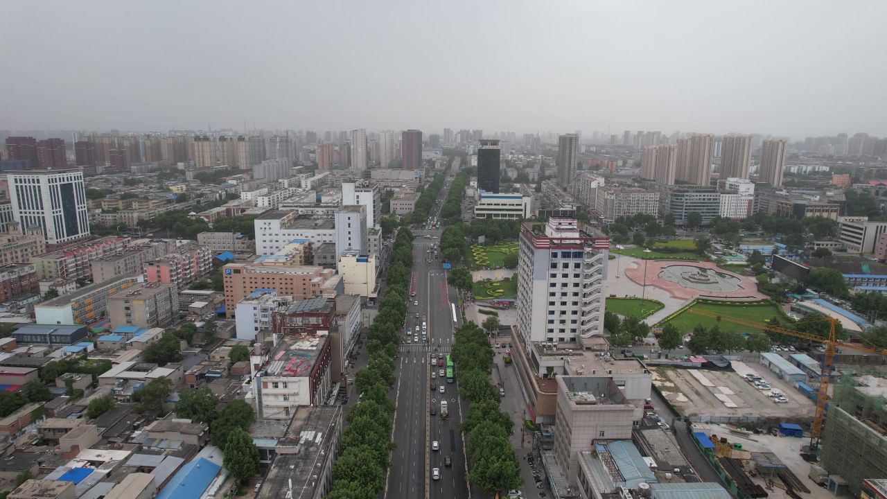 河北邢台城市风光航拍
