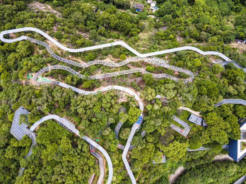 福建福州福道网红打卡地航拍摄影图