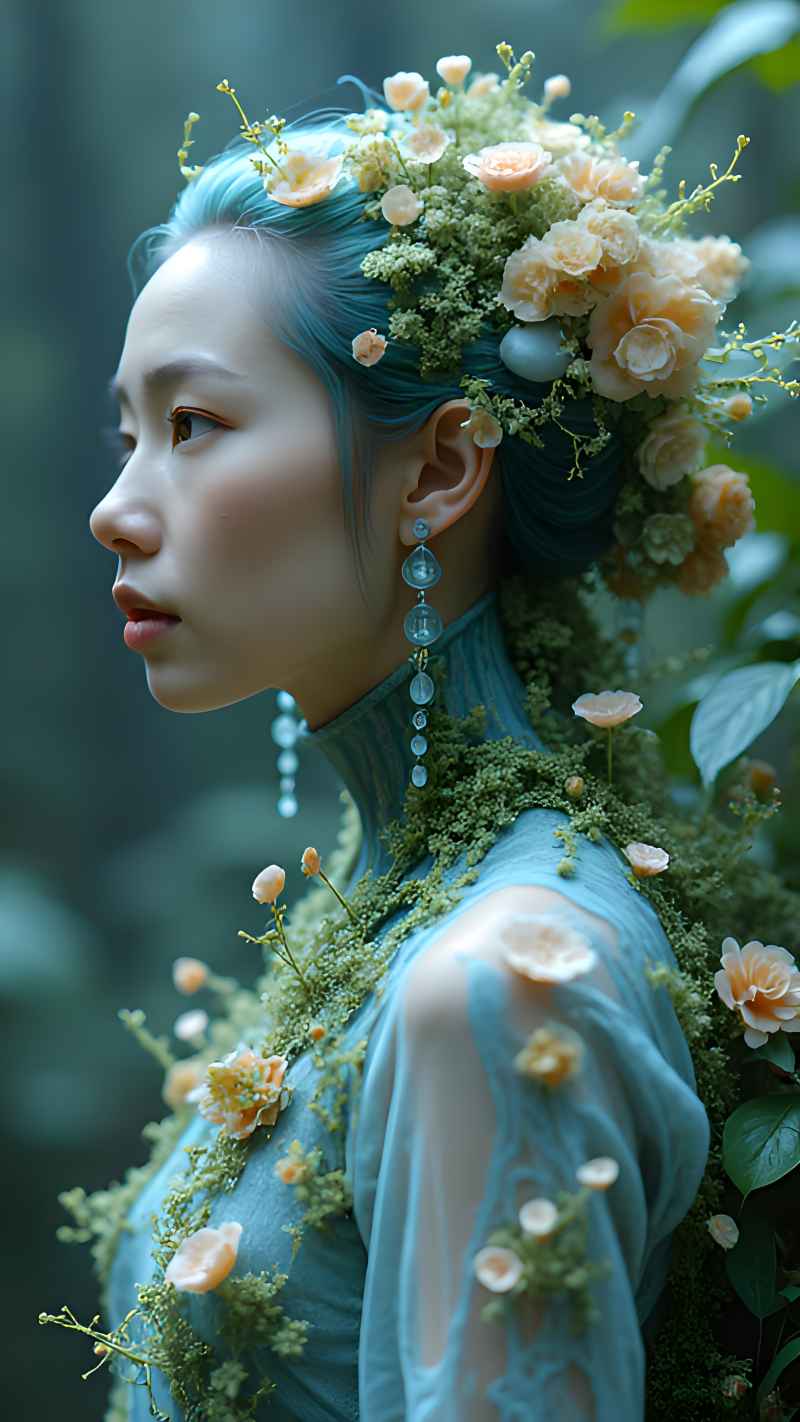 森林系列五颜六色古风艺术美女 49