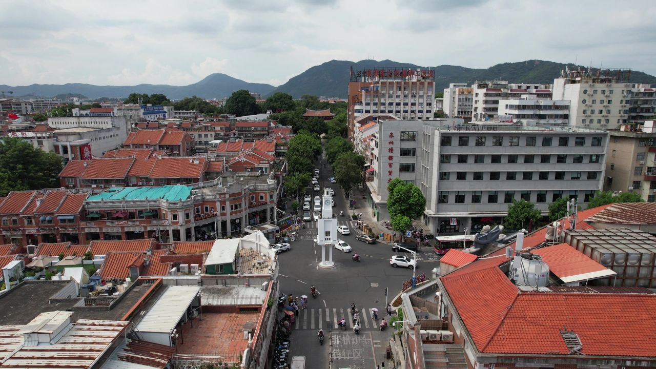 福建泉州城市风光地标建筑航拍