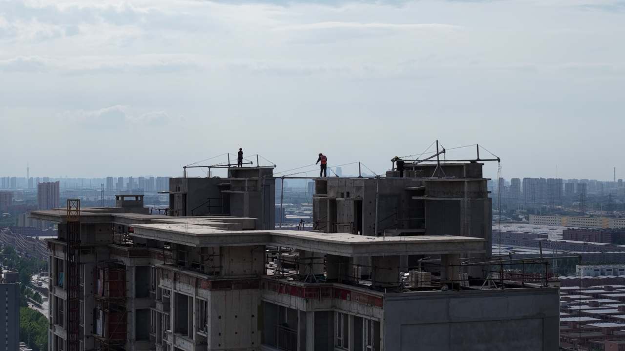 城市中的建筑工地