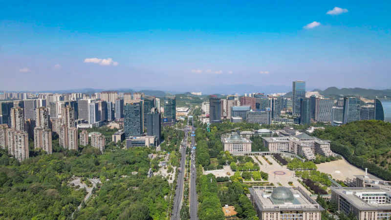 贵州贵阳城市建设航拍摄影图