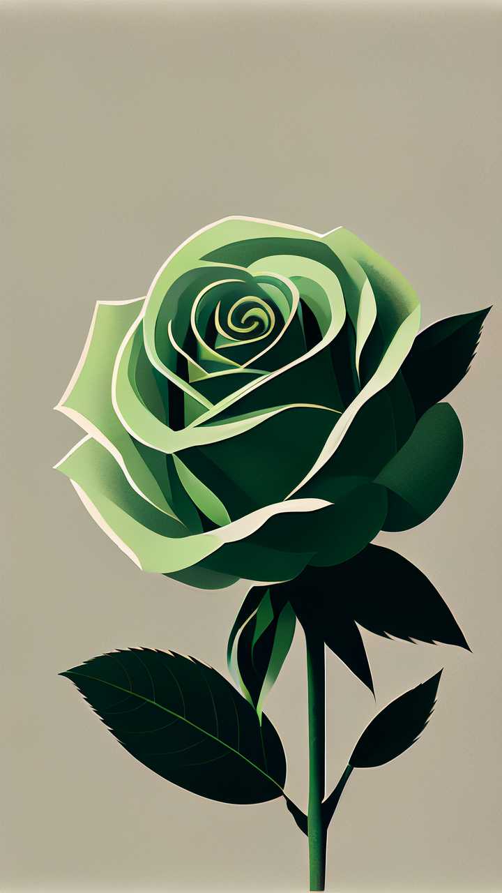 绿色玫瑰花