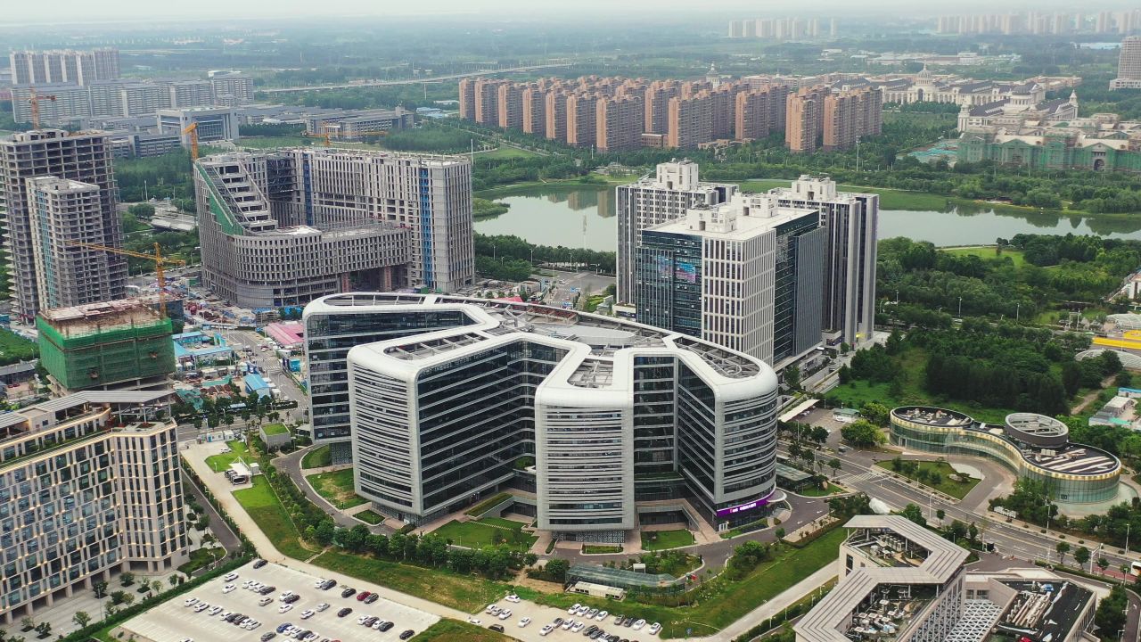 郑州龙子湖高校园区 航拍