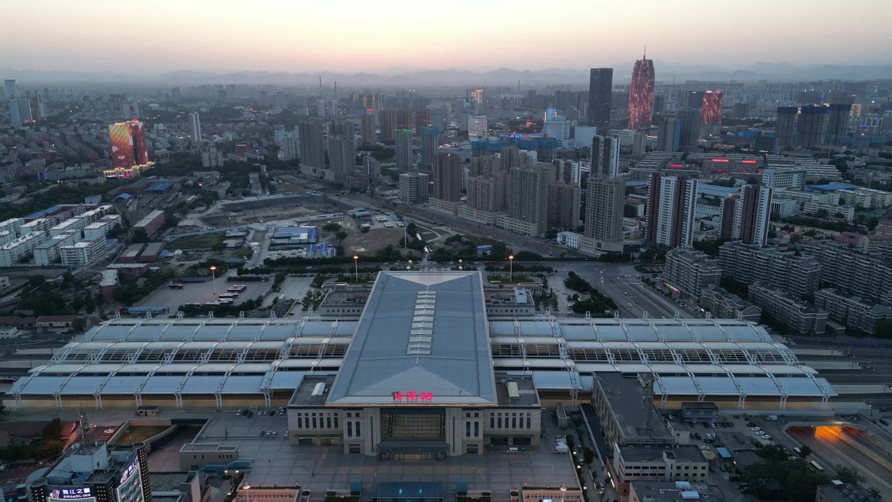 航拍河北保定站