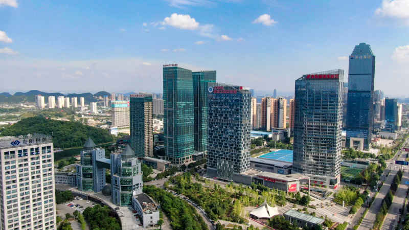 贵州贵阳城市建设航拍摄影图