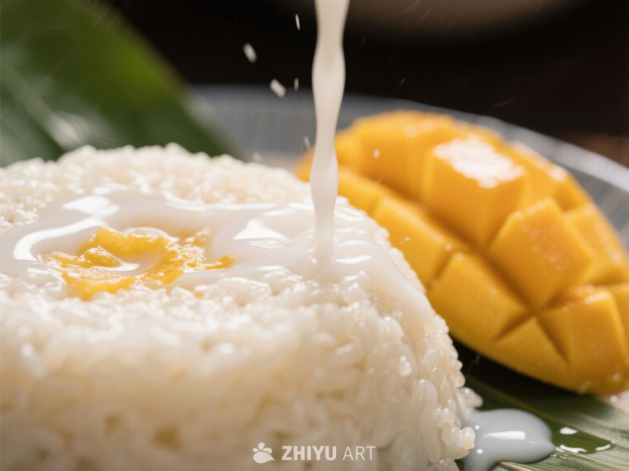 芒果糯米饭，椰奶浇灌的美味