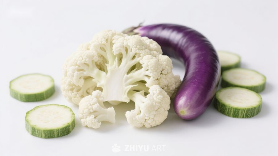 花椰菜茄子西葫芦组合