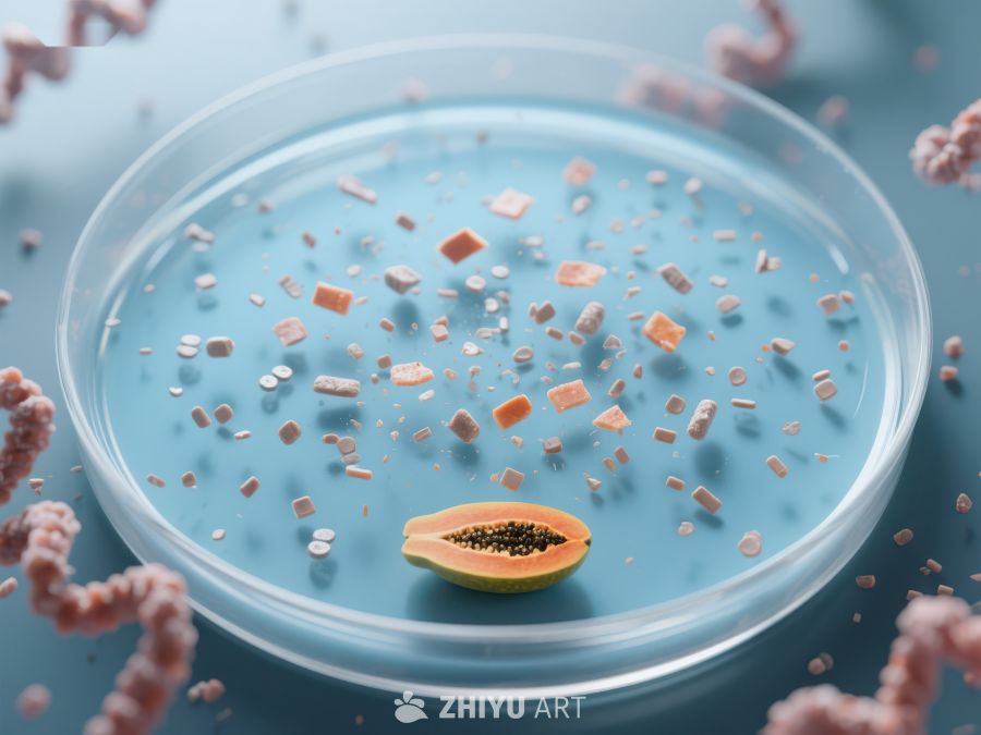 培养皿中的木瓜与微生物 320