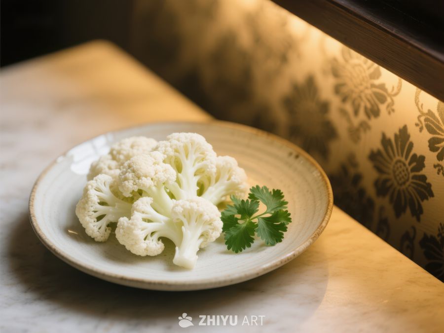 盘中花椰菜配香菜 275