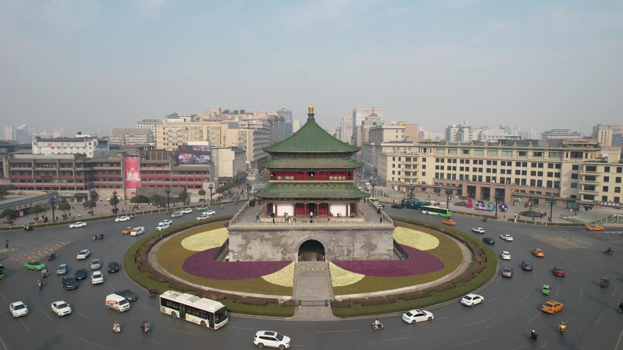 西安钟楼历史文化古建筑地标建筑