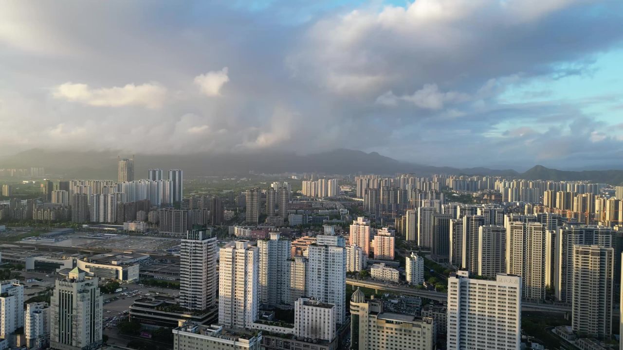 航拍浙江温州大景