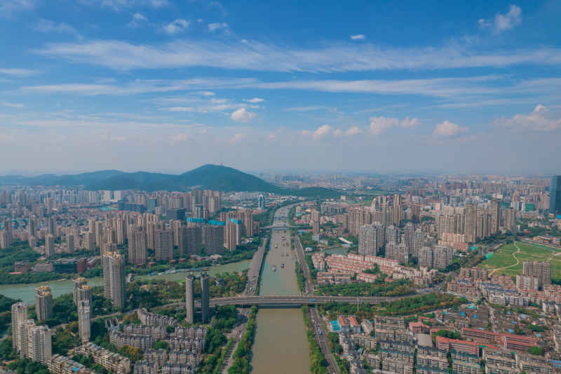 航拍 江苏 无锡 城市 风光 无锡建设