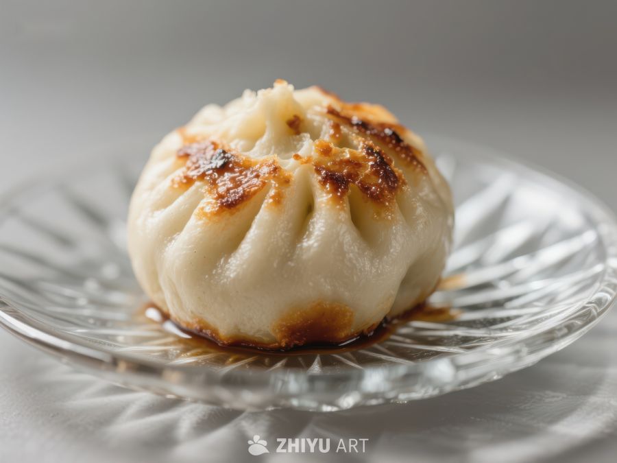 金黄煎饺，晶莹盘中 341