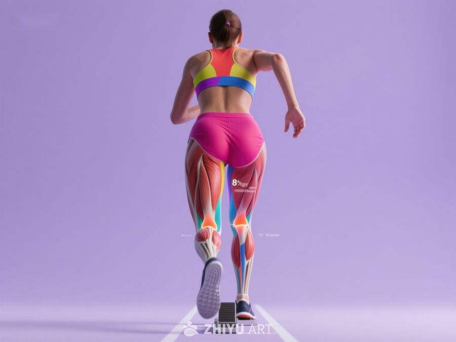 跑步女性肌肉分析图 144