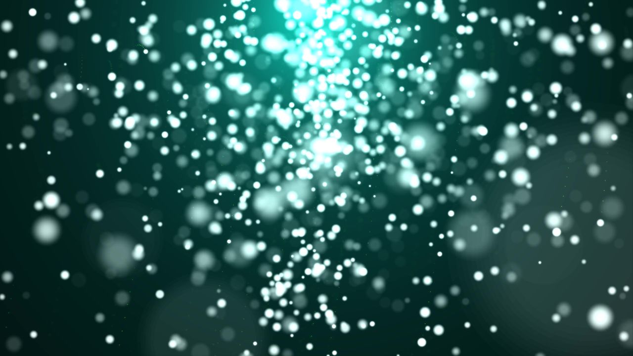 粒子抽象发光光设计蓝色海绿色背景循环运动的背景