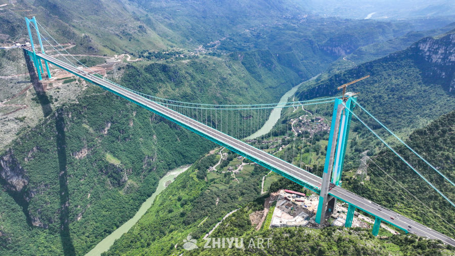 航拍贵州花江峡谷大桥 19