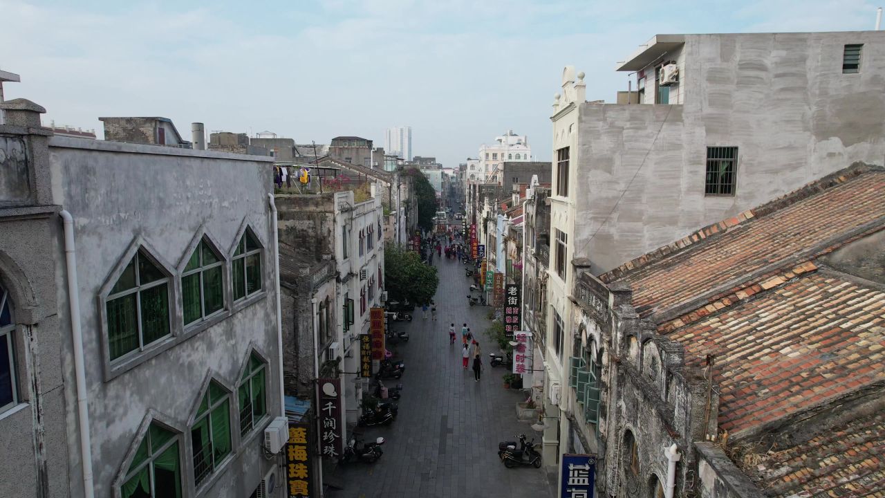 广西北海城市风光旅游景区航拍 