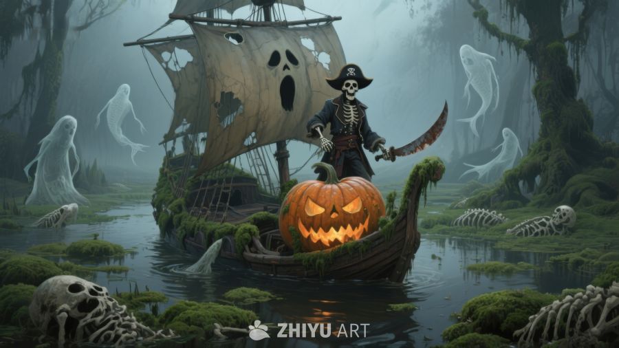 幽灵海盗与南瓜灯的神秘沼泽