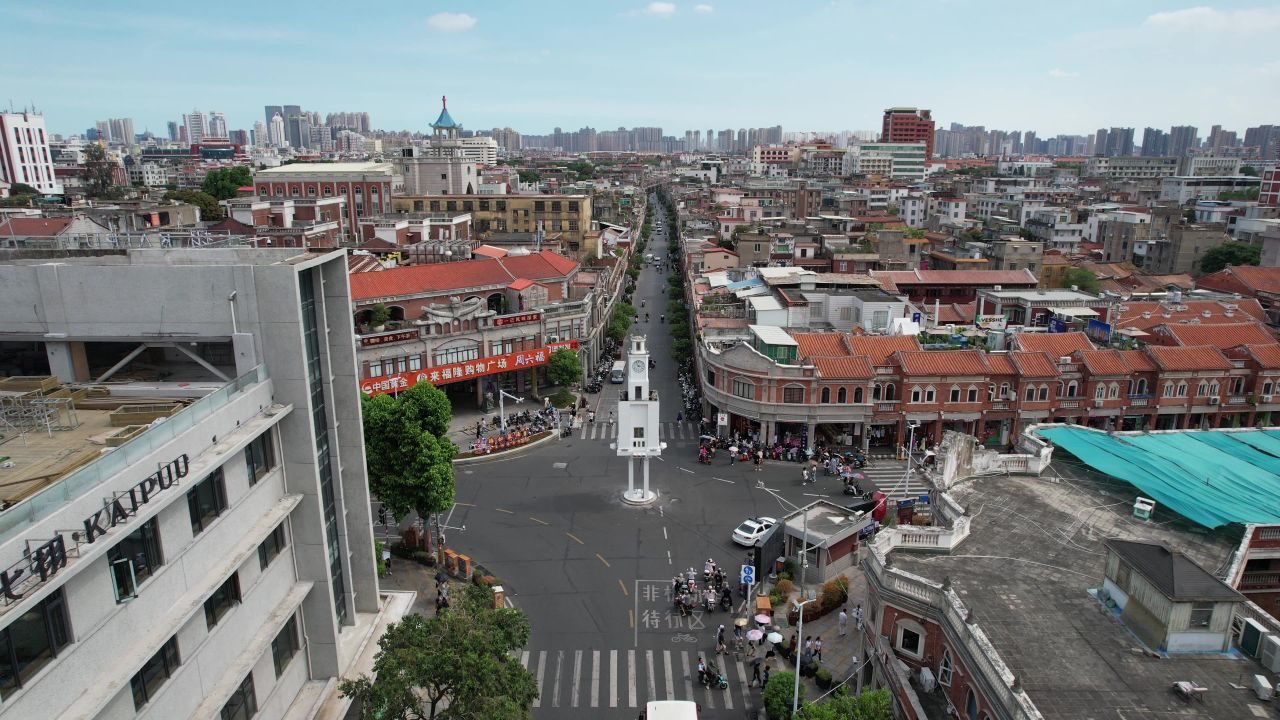 福建泉州城市风光地标建筑航拍