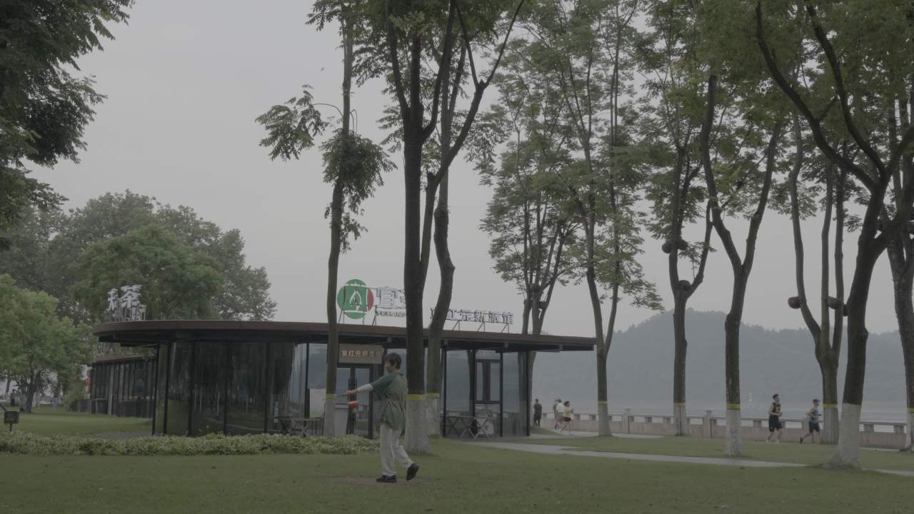 公园晨练的悠闲时光